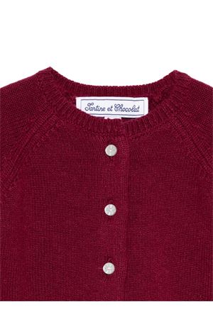 cardigan in lana bordeaux TARTINE ET CHOCOLAT KIDS | CB1810139